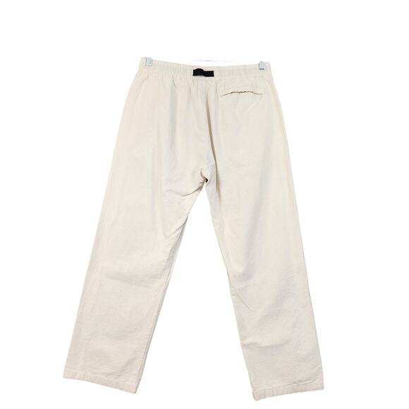 Krooked Eyes Mens Ripstop Elastic Waist Pant Size Large Skater Straight Leg Belt - Picture 3 of 12